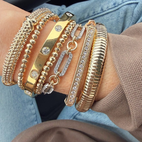 Park Lane Icelux Mixed Metal Gold and Silver Chain Bracelet | New - Picture 2 of 5